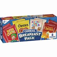 General Mills Breakfast Cereal Variety Pack, Single Serve Snacks, 9.14 ...